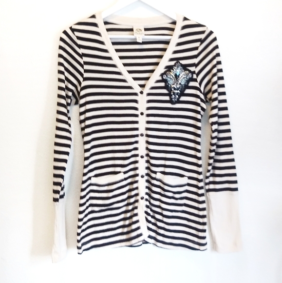 Anthropologie Sweaters - Anthropologie TINY  Striped Embellished Cardigan